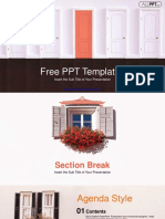 Closed Red Door PowerPoint Templates