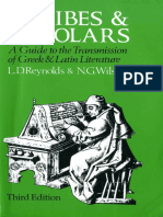 Reynolds LD Wilson NG Scribes and Scholars a Guide to the Transmission of Greek and Latin Literature 3rd Ed[1]