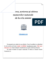 Numerele Până La 10000. Formare, Scriere, Citire PDF