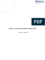 Credit Process Manual For Lending Against Gold