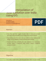 Spatial interpolation of solar radiation over India using GIS