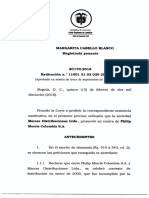 República de Colombia: Sentencia sobre incumplimiento de contrato de distribución