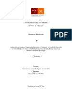 Análise dos programas de Geografia do 1o e 2o Ciclo