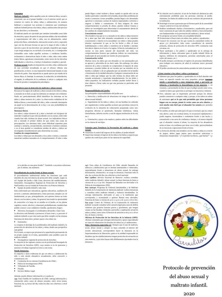 Prevención del Maltrato Infantil | PDF | Abuso infantil | Abuso sexual