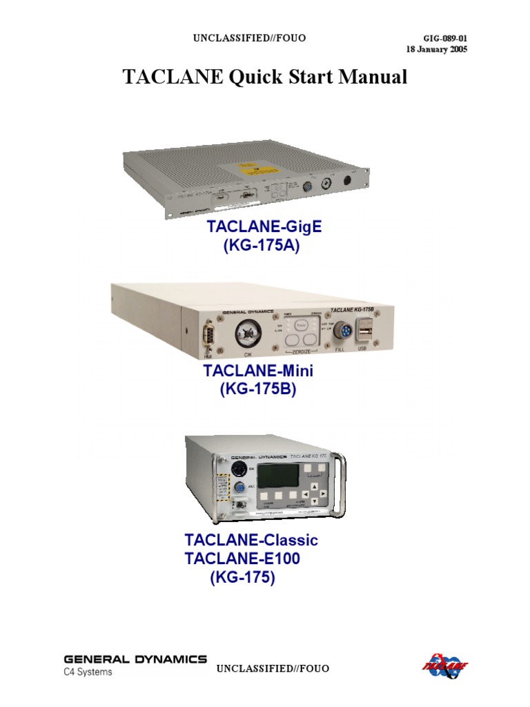 TACLANE Quick Start Manual | PDF | Personal Identification Number | Ip  Address