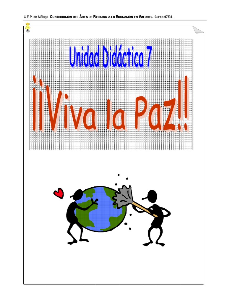 Actividades para Fomentar la Paz Infantil | PDF | Paz | Cómics