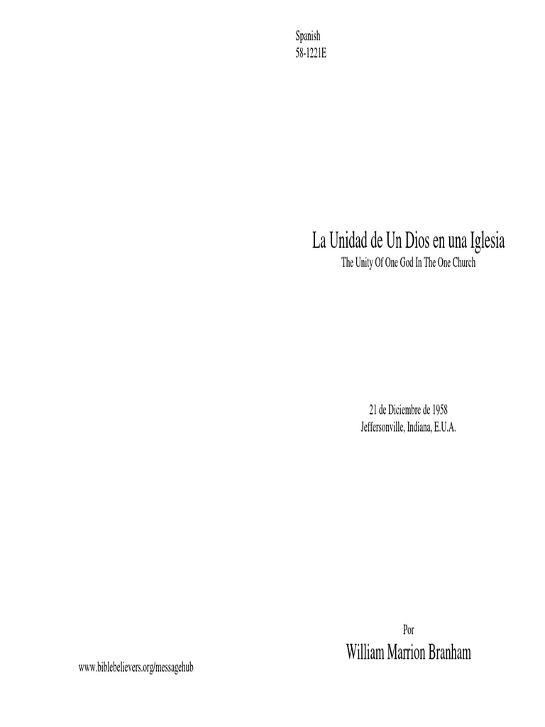 Unidad de Dios en la Iglesia | PDF | Cristo (título) | Dios