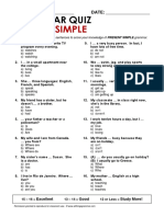 Present Simple Quiz adopted from islworksheet