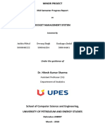 Budget Management System mid sem report