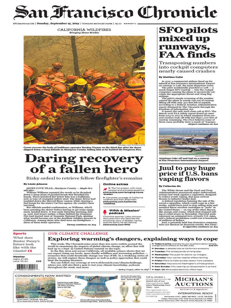 San Francisco Chronicle, September 15, 2019 | PDF | Pacific Gas And  Electric Company | San Francisco International Airport