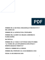 Act - 3.2 - Flores - Muñoz - Ensayo Teoría de Las Inteligencias Múltiples