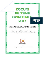 Razvan Petre-Eseuri Pe Teme Spirituale 2017