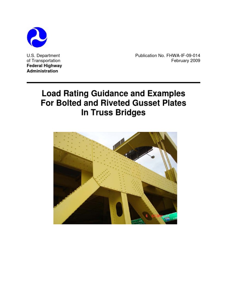 FHWAIf09014 Load Rating Guidance and Examples For Gussets February