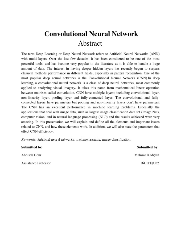 Convolutional Neural Networks Overview | PDF | Deep Learning | Cybernetics