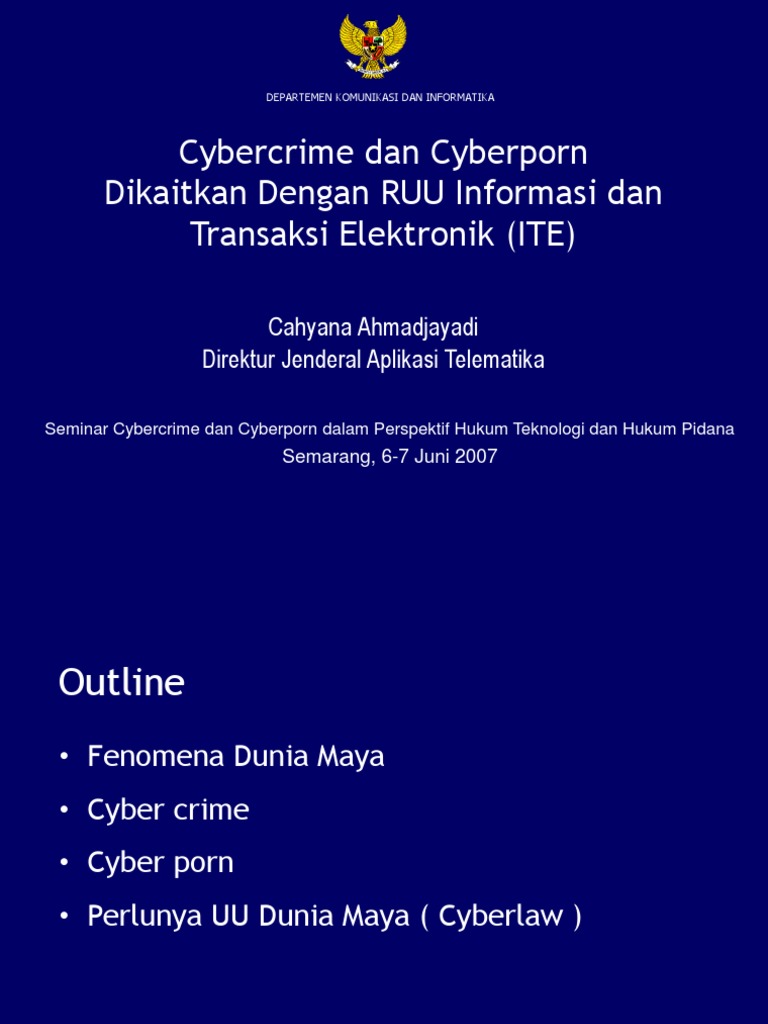 Materi Cyber - Crime - Dikaitkan - Dengan - Ruu - Ite | PDF