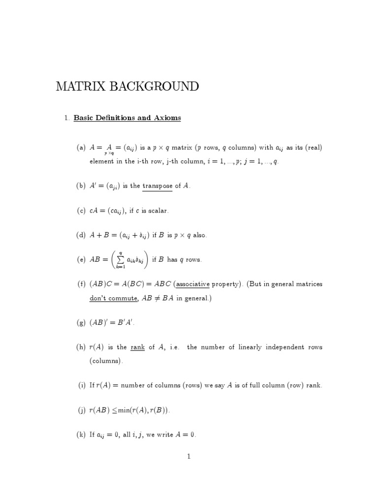 Matrices Only Pdf Eigenvalues And Eigenvectors Determinant
