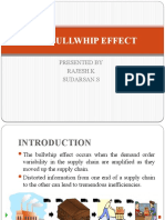 The Bullwhip Effect: Presented by Rajesh.K Sudarsan.S