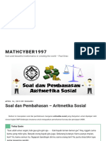 Soal Dan Pembahasan - Aritmetika Sosial - Mathcyber1997