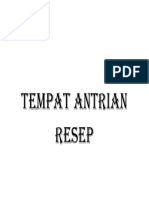 TEMPAT ANTRIAN RESEP