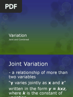 Joint and Combined Variation