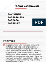 Apat Na Makrong Kasanayan Report