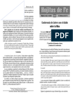 Hojitas de Fe 335 - A4 - Conferencia de Lutero Con El Diablo Sobre La Misa