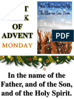 FIRST WEEK OF ADVENT Monday