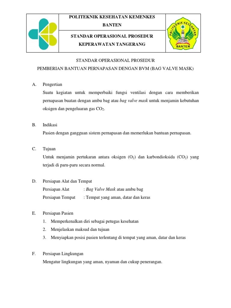 Prosedur Pemberian BVM untuk Pernapasan | PDF