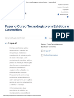 Fazer o Curso Tecnológico em Estética e Cosmética — Português (Brasil)