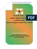 CONTOH BUKU MEMORI SERAH TERIMA JABATAN PJ KADES KPD KADES TERPILIH