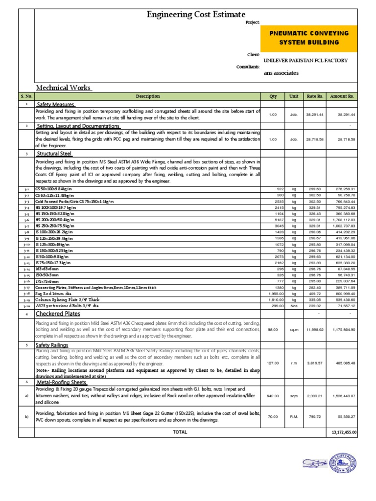 Quotation 1 | PDF | Structural Steel | Building Materials