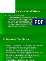 Mga Pananaw o Teorya Sa Pagbasa