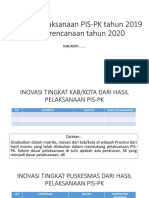 Evaluasi dan Perencanaan PIS-PK Kabupaten/Kota Tahun 2019-2020