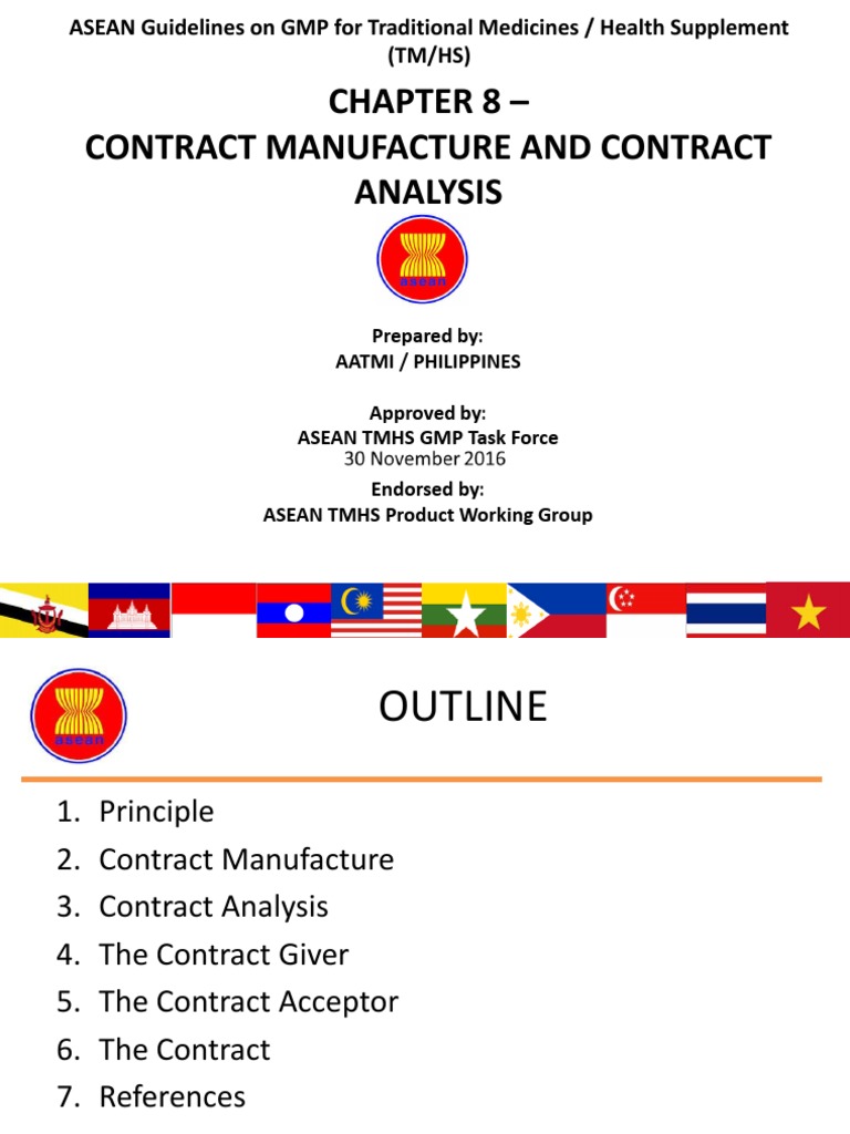 ASEAN GMP: Contract Manufacturing | PDF | Dietary Supplements | Business