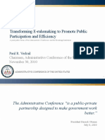 Transforming E-Rulemaking To Promote Public Participation and Efficiency