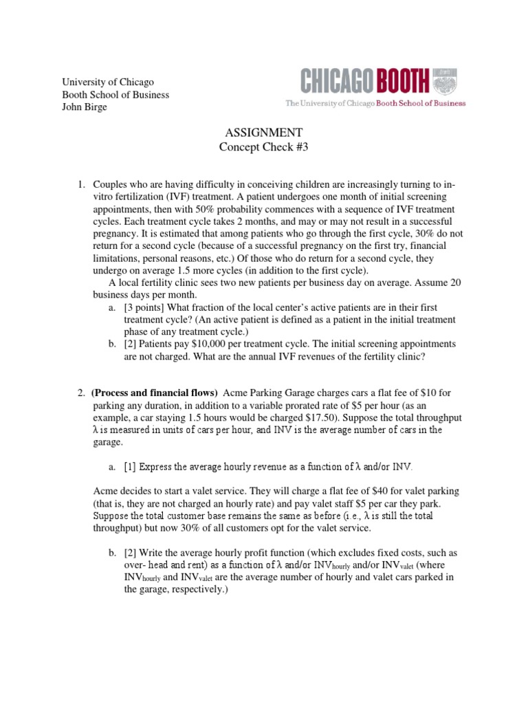 Concept Check 3 - JB PDF | PDF | In Vitro Fertilisation | Business