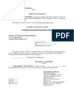 Affidavit of Service Asistores-Blank