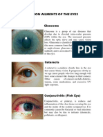 COMMON AILMENTS OF THE EYES