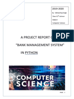A Project Report On Bank Management System