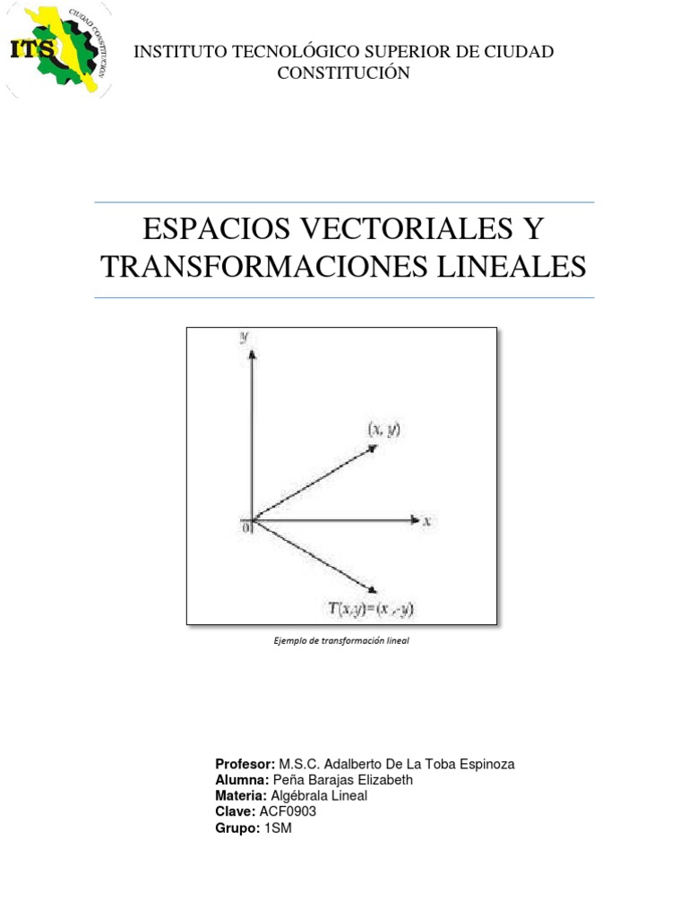 Espacios Vectoriales y Transformaciones | PDF | Espacio vectorial ...
