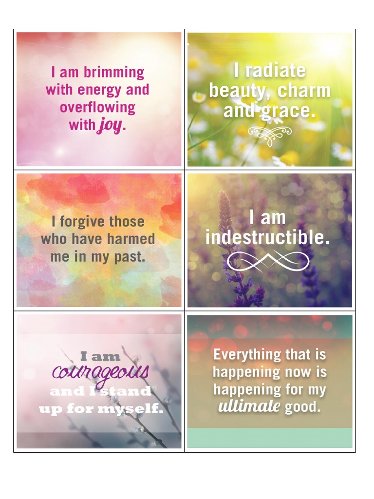 Positive Affirmations | PDF