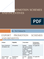 Export Promotion Schemes and Incentives: By: Prof. Kalyan de