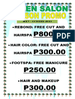 Promo Green Salon