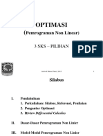 OPTIMASI (Pemrograman Non Linear)