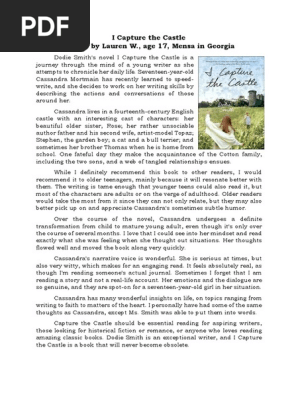 I Capture the Castle - Book Review