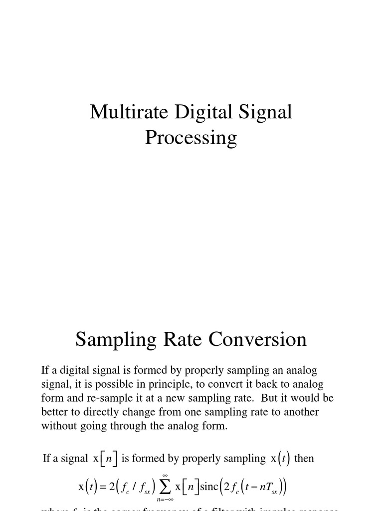 DSP for Engineers | PDF
