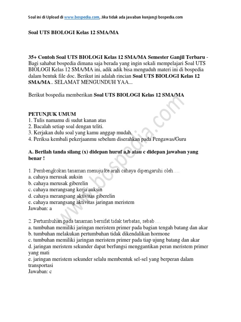 22++ Contoh soal ekologi pendauran materi dan jawababnya info