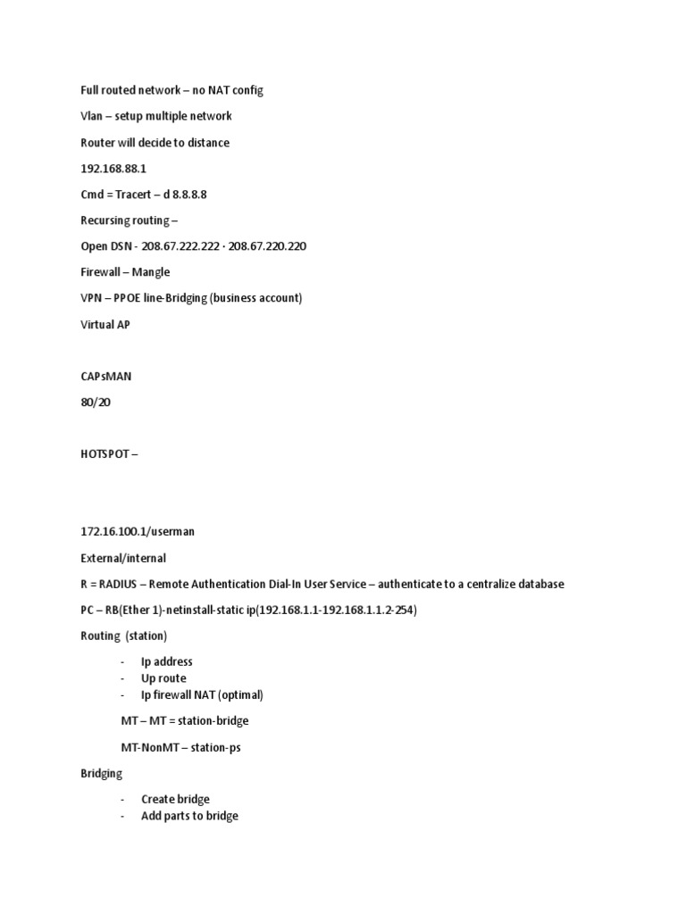 Full Routed Network Setup Guide | PDF | Teaching Methods & Materials ...