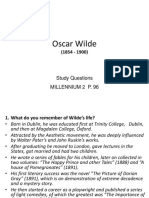 Oscar Wilde Study Questions