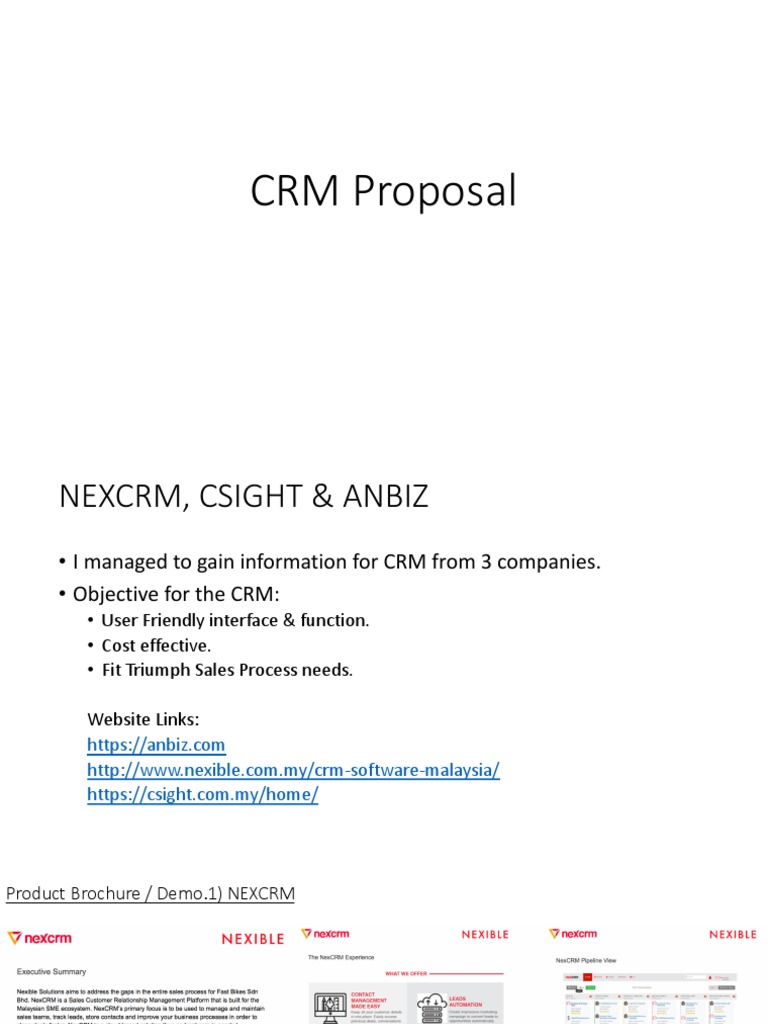CRM Proposal PDF | PDF
